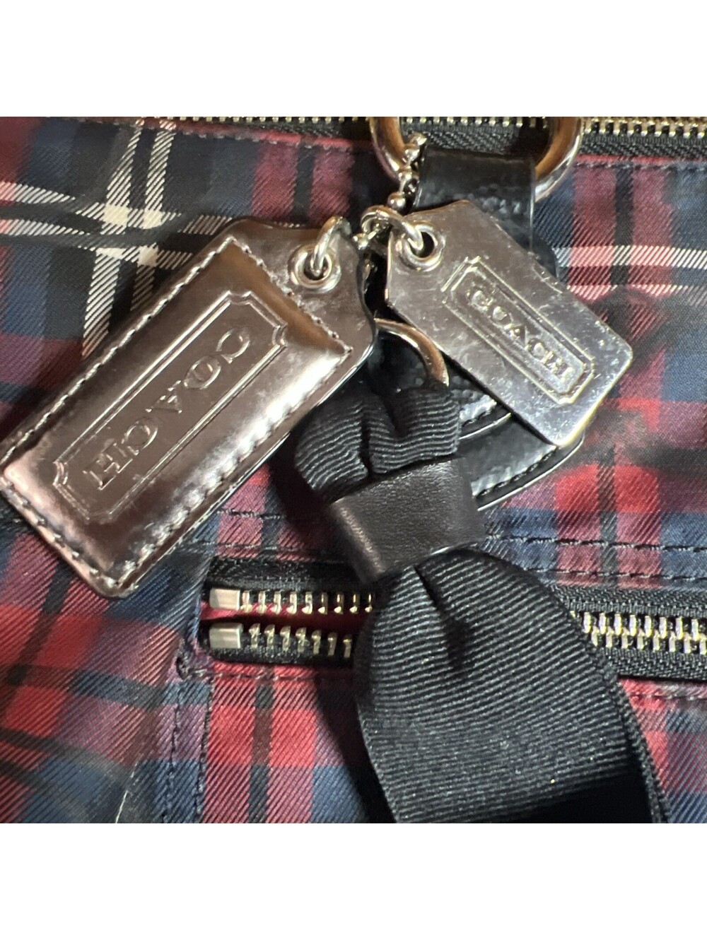 Vintage Y2K Coach Poppy Tartan Plaid Glam Large Purse… - Gem
